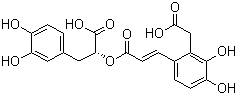 structure of CAS# 142998-47-8, Salvianolic acid D;(alphaR)-alpha-[[(2E)-3-[2-(Carboxymethyl)-3,4-dihydroxyphenyl]-1-oxo-2-propen-1-yl]oxy]-3,4-dihydroxybenzenepropanoic acid