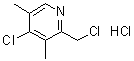 结构式 CAS# 143016-68-6, 4-氯-2-(氯甲基)-3,5-二甲基吡啶盐酸盐
