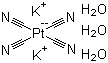 Potassium tetracyanoplatinate(II) trihydrate molecular structure (CAS 14323-36-5)