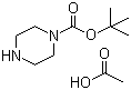结构式 CAS# 143238-38-4, 1-Boc-哌嗪醋酸盐; 哌嗪-1-甲酸叔丁酯醋酸盐