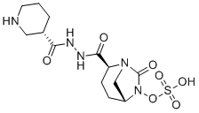 [(2S,5R)-7-oxo-2-[[[(3S)-piperidine-3-carbonyl]amino]carbamoyl]-1,6-diazabicyclo[3.2.1]octan-6-yl] hydrogen sulfate molecular structure (CAS 1436862-20-2)