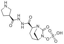 [(2S,5R)-7-oxo-2-[[[(3S)-pyrrolidine-3-carbonyl]amino]carbamoyl]-1,6-diazabicyclo[3.2.1]octan-6-yl] hydrogen sulfate molecular structure (CAS 1436862-38-2)