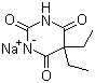 Barbitone sodium molecular structure (CAS 144-02-5)