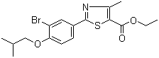 Ethyl 2-(3-bromo-4-isobutoxyphenyl)-4-methyl-5-thiazolecarboxylate molecular structure (CAS 144060-96-8)