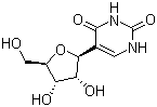 structure of CAS# 1445-07-4, Pseudouridine;5-beta-D-ribofuranosyl-2,4(1H,3H)-Pyrimidinedione; NSC 162405