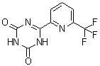 结构式 CAS# 1446507-38-5, 6-[6-(三氟甲基)-2-吡啶基]-1,3,5-三嗪-2,4(1H,3H)-二酮