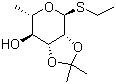 Ethyl 2,3-O-isopropylidene-alpha-L-thiorhamnopyranoside molecular structure (CAS 145124-97-6)