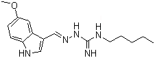 structure of CAS# 145158-71-0, Tegaserod;2-[(5-Methoxy-1H-indol-3-yl)methylene]-N-pentylhydrazine-carboximidamide