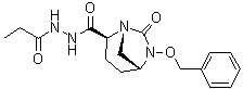 (1R,2S,5R)-7-Oxo-6-(phenylmethoxy)-1,6-diazabicyclo[3.2.1]octane-2-carboxylic acid 2-(1-oxopropyl)hydrazide molecular structure (CAS 1452467-32-1)