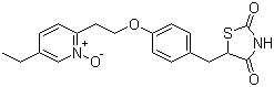 structure of CAS# 145350-09-0, Pioglitazone N-oxide;5-[[4-[2-(5-Ethyl-2-pyridinyl]ethoxy]phenyl]methyl]-2,4-thiazolidinedione N-oxide