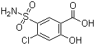结构式 CAS# 14556-98-0, 4-氯水杨酸-5-磺酰胺