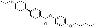 4-Pentyloxyphenyl 4-trans-(4-propylcyclohexyl)benzoate molecular structure (CAS 145861-33-2)