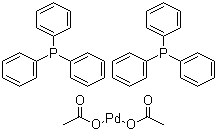 结构式 CAS# 14588-08-0, 三苯基膦醋酸钯