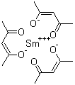 structure of CAS# 14589-42-5, Tris(acetylacetonato)samarium;Samarium acetylacetonate; Samarium(III) acetylacetonate; Tris(2,4-pentanedionato)samarium
