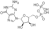 鸟苷-5'-二磷酸分子结构 (CAS 146-91-8)