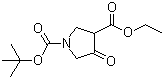 structure of CAS# 146256-98-6, Ethyl N-Boc-4-oxopyrrolidine-3-carboxylate;Ethyl 1-tert-butyloxycarbonyl-4-oxopyrrolidine-3-carboxylate