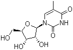 Ribosylthymine molecular structure (CAS 1463-10-1)