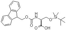 O-[(1,1-Dimethylethyl)dimethylsilyl]-N-[(9H-fluoren-9-ylmethoxy)carbonyl]-L-serine molecular structure (CAS 146346-81-8)