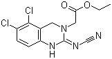 Ethyl (2-cyanoimino-5,6-dichloro-1,2,3,4-tetrahydroquinazolin-3-yl)acetate molecular structure (CAS 146374-56-3)