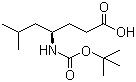 (R)-4-[(tert-Butoxy)carbonyl]amino-6-methylheptanoic acid molecular structure (CAS 146453-32-9)