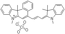 2-[5-(1,3-Dihydro-1,3,3-trimethyl-2H-indol-2-ylidene)-2-phenyl-1,3-pentadien-1-yl]-1,3,3-trimethyl-3H-indolium perchlorate molecular structure (CAS 14664-57-4)