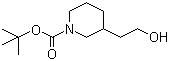structure of CAS# 146667-84-7, 1-N-Boc-piperidine-3-ethanol;tert-Butyl 3-(2-hydroxyethyl)piperidine-1-carboxylate; 3-(2-Hydroxyethyl)piperidine-1-carboxylic acid tert-butyl ester