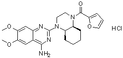 结构式 CAS# 146929-33-1, Cyclazosin monohydrochloride