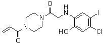 1-[4-[2-[(4-Chloro-2-hydroxy-5-iodophenyl)amino]acetyl]-1-piperazinyl]-2-propen-1-one molecular structure (CAS 1469337-95-8)
