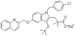 结构式 CAS# 147030-01-1, 喹夫拉朋钠