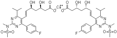 Rosuvastatin calcium molecular structure (CAS 147098-20-2)