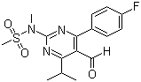 结构式 CAS# 147118-37-4, 4-(4-氟苯基)-6-异丙基-2-[(N-甲基-N-甲磺酰)氨基]嘧啶-5-甲醛