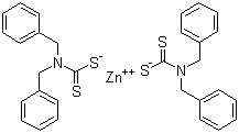 Zinc dibenzyldithiocarbamate molecular structure (CAS 14726-36-4)