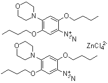 2,5-Dibutoxy-4-morpholinobenzenediazonium chlorozincate molecular structure (CAS 14726-58-0)