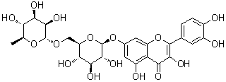 结构式 CAS# 147714-62-3, 槲皮素 7-O-芸香糖苷