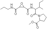 structure of CAS# 147859-80-1, CA-074 methyl ester;L-trans-Epoxysuccinyl-isoleucyl-proline methyl ester propylamide; L-trans-Epoxysuccinyl-Ile-Pro-OMe propylamide; (L-3-trans-(Propylcarbamyl)oxirane-2-carbonyl)-L-isoleucyl-L-proline methyl ester