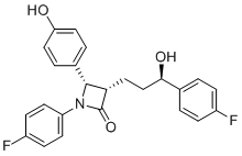 structure of CAS# 1478664-18-4, Ezetimibe (SSR)-Isomer;(3S,4S)-1-(4-Fluorophenyl)-3-((R)-3-(4-fluorophenyl)-3-hydroxypropyl)-4-(4-hydroxyphenyl)azetidin-2-one