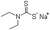 Sodium diethyldithiocarbamate molecular structure (CAS 148-18-5)