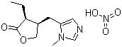 Pilocarpine nitrate molecular structure (CAS 148-72-1)