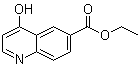 结构式 CAS# 148018-33-1, 4-羟基-6-喹啉羧酸乙酯