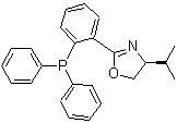 structure of CAS# 148461-14-7, (4S)-2-(2-(Diphenylphosphino)phenyl)-4-isopropyl-4,5-dihydrooxazole;diphenyl-[2-[(4S)-4-propan-2-yl-4,5-dihydro-1,3-oxazol-2-yl]phenyl]phosphane