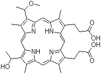 Hematoporphyrin monomethyl ether molecular structure (CAS 148471-91-4)