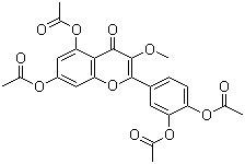 3-O-Methylquercetin tetraacetate molecular structure (CAS 1486-69-7)