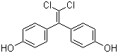 structure of CAS# 14868-03-2, Bisphenol C;Bis(4-hydroxyphenyl)-2,2-dichloroethylene; 4,4'-(2,2-Dichloroethene-1,1-diyl)diphenol; 4,4'-(Dichlorovinylidene)diphenol