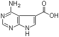 structure of CAS# 1488-48-8, 4-Amino-7H-pyrrolo[2,3-d]pyrimidine-5-carboxylic acid