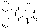 结构式 CAS# 14892-97-8, 2,3-二氢-6,7-二苯基-2-硫代-4(1H)-蝶啶酮