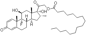 Dexamethasone palmitate molecular structure (CAS 14899-36-6)