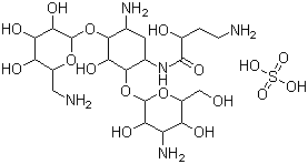 结构式 CAS# 149022-22-0, 硫酸阿米卡星