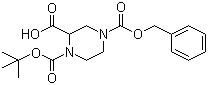 结构式 CAS# 149057-19-2, 4-(苄氧羰基)-1-(叔丁氧羰基)哌嗪-2-羧酸
