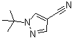 structure of CAS# 149139-43-5, 1-(1,1-Dimethylethyl)-1H-pyrazole-4-carbonitrile