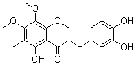 5-Hydroxy-7,8-dimethoxy-6-methyl-3-(3',4'-dihydroxybenzyl)chroman-4-one molecular structure (CAS 149180-48-3)